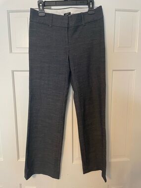 LOFT Dark Charcoal Heather Straight Marisa Trouser